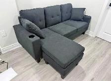 Small Space, Big Style: 3 Seater L-Sofa   Free Delivery