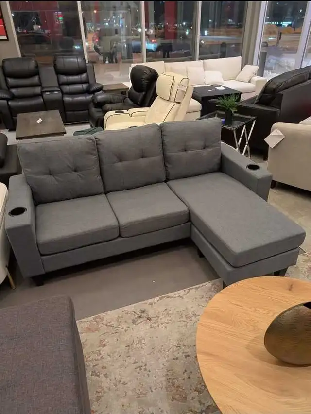 Corner L Sofa 3 Seater for Living Room - Free Delivery Canada