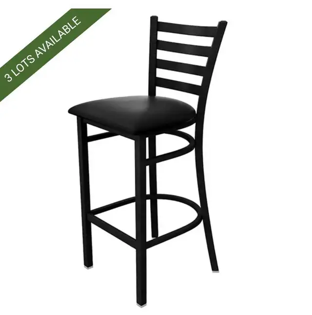 8x Brand Bistro Hazelwood & Metal Bar Stools – Liquidation