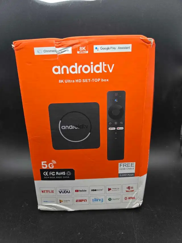 ANDROID TV ULTRAHD BOX W/REMOTE