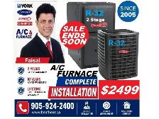 air conditioner & furnace installation with warranty from $2499