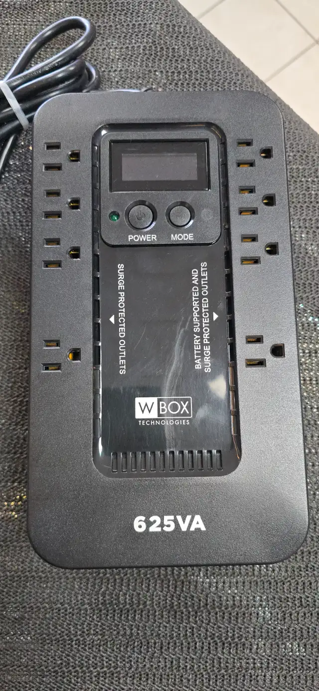 W/Box Battery Backup Standby 625VA/390W