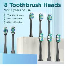 S5 Sonic Electric Toothbrush for Adults with 8 Brush Heads, IPX7 - Photo 2