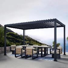 Mirador Adjustable Louvered Aluminum 9 x 15 Pergola 1807225 - Photo 2