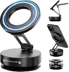 Magnetic Phone Holder for MagSafe,Foldable Suction Cup 360°