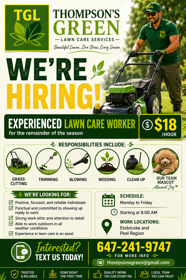 Lawn Care Helper Needed