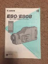 Canon Camcorder  E80/E808    (Owners manual Only)