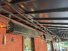 HIGH END COMMERCIAL TERRASSE HEATERS,PRACTICALLY BRAND NEW