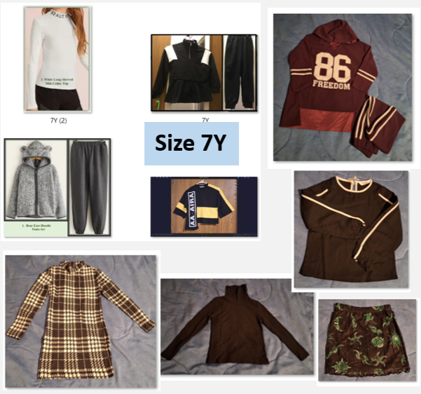 Lot of 12-Piece Girl's Outfits (Size 7Y). Brand new.