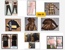 Lot of 13 Pieces of Girl's Outfits (Size 9Y). Brand new.
