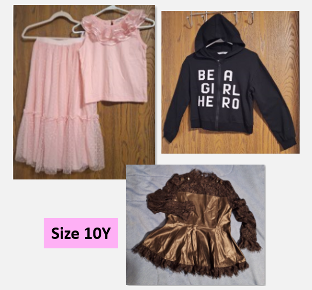 Lot of 4 Pieces of Girl's Outfits (Size 10Y). Brand new.
