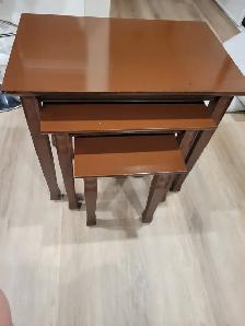 2 sets of 6 coffee tables for SALE مجموعتان من 6 طاولات خشبية لل - Photo 3