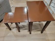 2 sets of 6 coffee tables for SALE مجموعتان من 6 طاولات خشبية لل - Photo 4