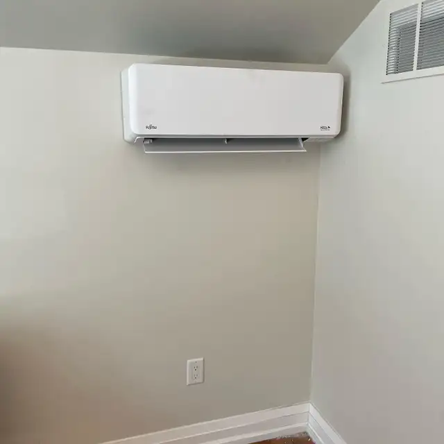 Ductless air conditioner installation