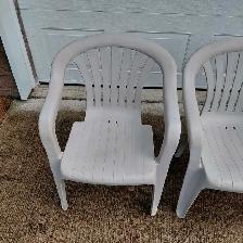3 chaises de patio en PVC - Photo 2