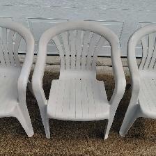 3 chaises de patio en PVC - Photo 3