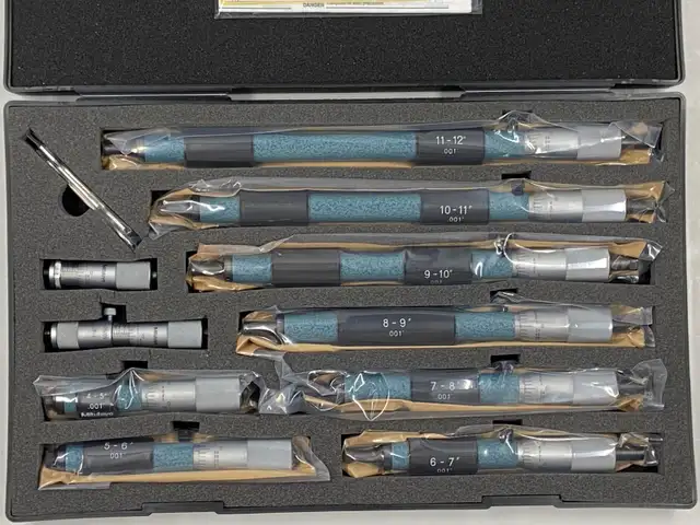 NEW Mitutoyo 133-904 Tubular Inside Micrometer Set 2-12' 10 Pcs