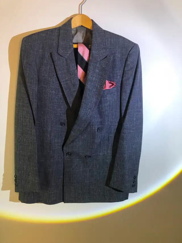 HABIT GRIS 38, PANTALONS  2PLIS, 32-32, PORTER 1FOIS A DES NOCES