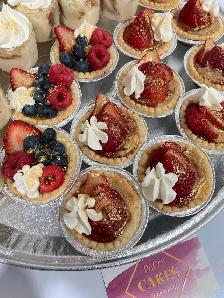 Mini Desserts for any occasion, fruit tarts, cheesecakes