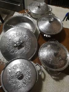 Vintage Everlast Hand Forged Aluminum Dish Set