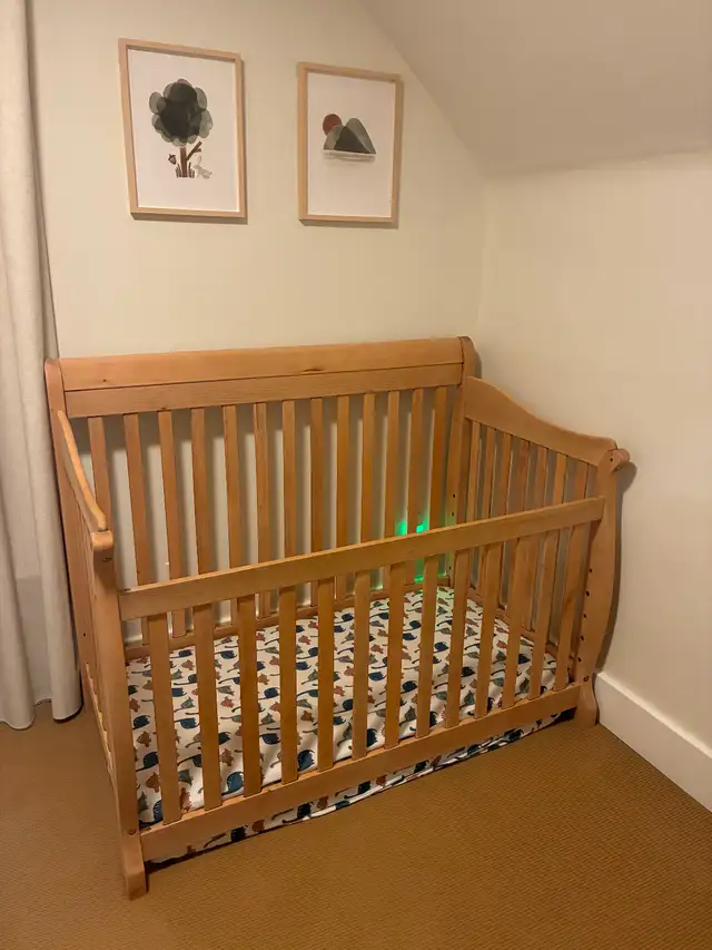 Beautiful wooden bed crib