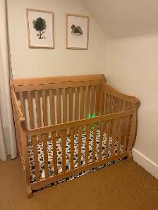 Beautiful wooden bed crib