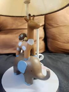 Lambs & Ivy Boy Nursery Lamp (Elephant, Giraffe & Turtle), Used - Photo 2