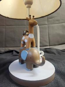 Lambs & Ivy Boy Nursery Lamp (Elephant, Giraffe & Turtle), Used - Photo 3