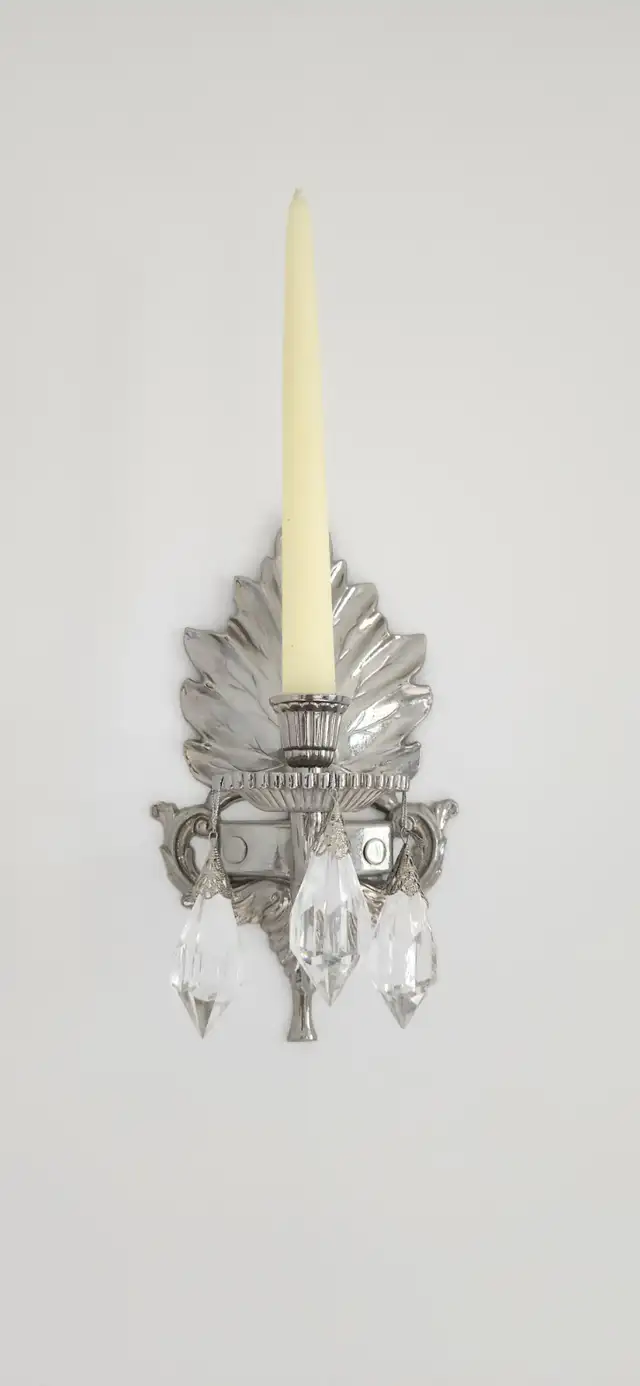 Chrome Crystal Wall Bracket - Applique mural  crystal chrome