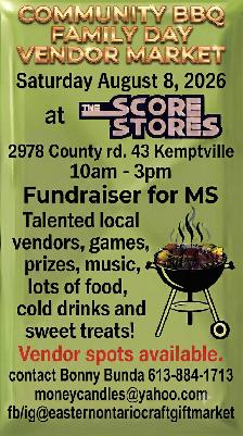 Community BBQ Family Day Vendor Market Aug 8