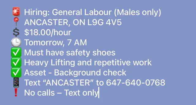 general labour