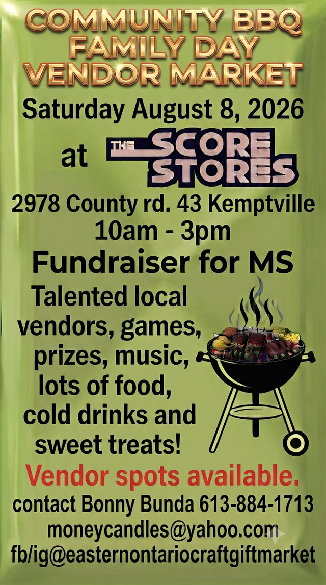Community BBQ Family Day Vendor Market Sat Aug 8
