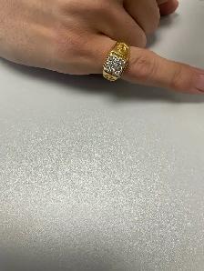 20k 7.3G gold ring with diamonds size 8 - Photo 3