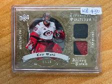 2008-09 Treasured Swatches Jersey Patch Combo Gold Cam Ward #'d