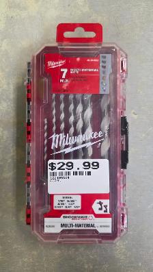 Milwaukee 7-Piece Multi-Material Bits 48-20-8899 - BRAND NEW