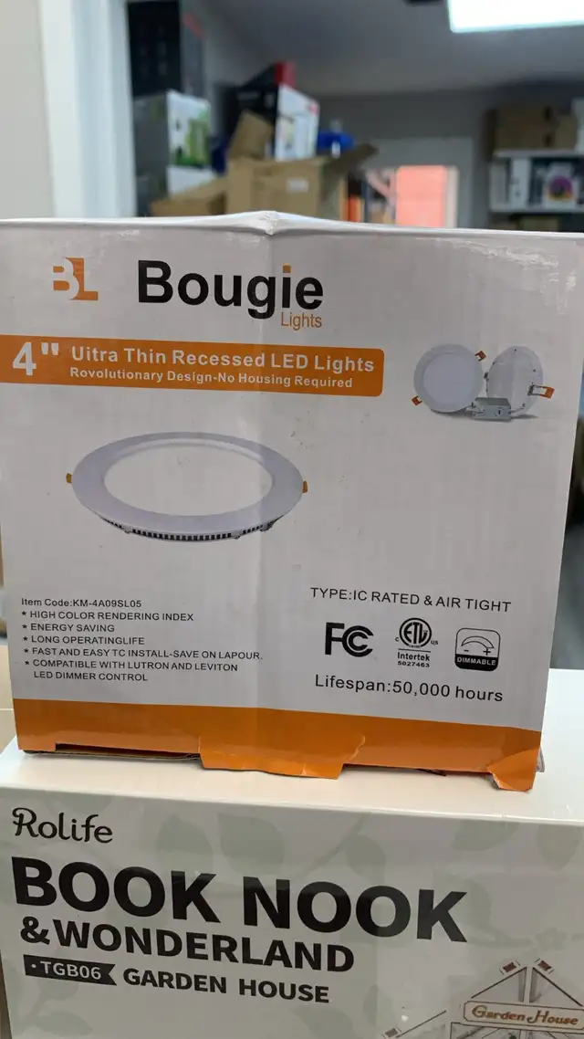 Bougie Lights 4' Ultra Thin Recessed LED Lights