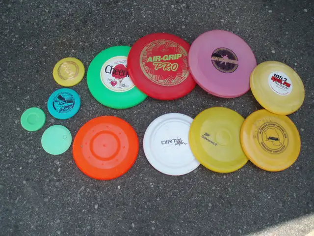FRISBEES  -  LARGE AND SMALL