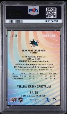2025 UD Allure Macklin Celebrini Color Flow-Yellow Green Spectru - Photo 2