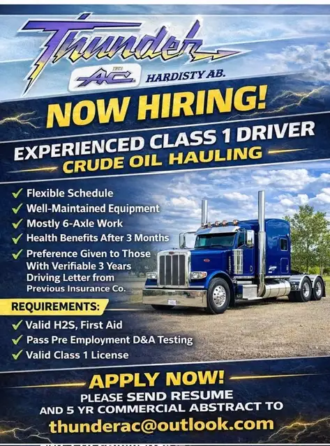 seeking an experienced Crude Oil Driver
