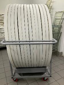 15 x 60" Round Banquet Tables w/rolling storage cart - Photo 2