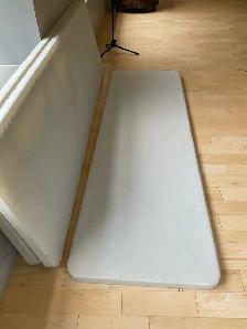 13 x 95" Long Banquet Folding Tables with rolling storage cart - Photo 2