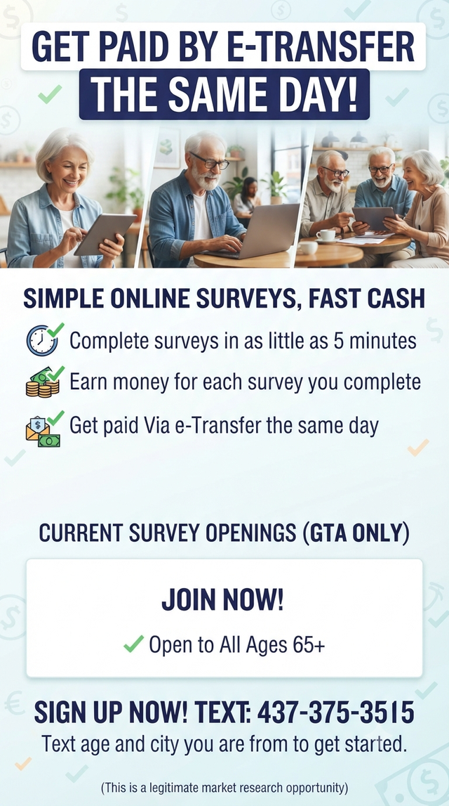 GTA Paid Surveys – Get e-Transferred Today!