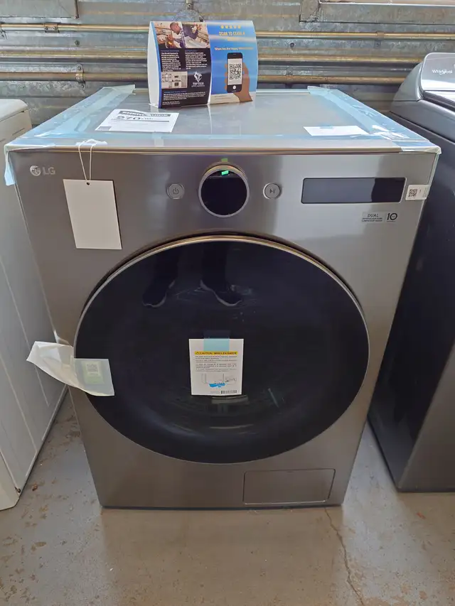 LG '27' Graphite Steel Front Load Electric Dryer on Sale‼️