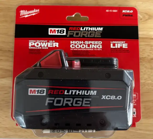 BRAND NEW Milwaukee M18 REDLITHIUM FORGE XC8.0 Battery – Factory
