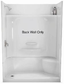 MAAX KDS/KDTS 60 in. Fiberglass Shower Back Wall, White (145061-