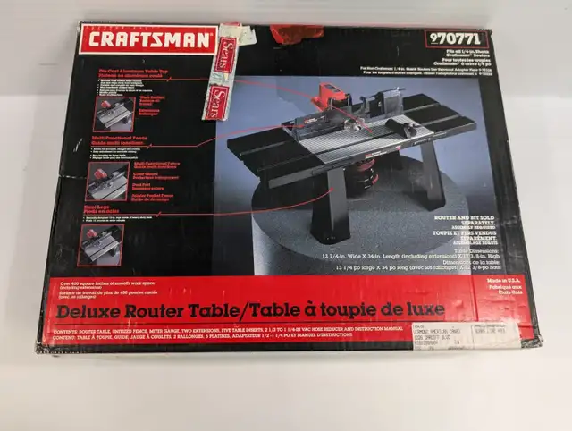 (B5041) Craftsman 970771 Router Table New in box