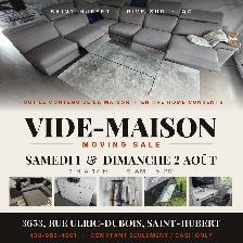 MOVING SALE/VIDE-MAISON—Everything must go — Aug 1-2 — St-Hubert