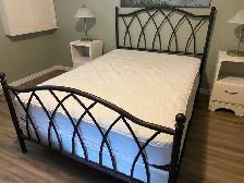 Lit double, sommier et matelas - Photo 2