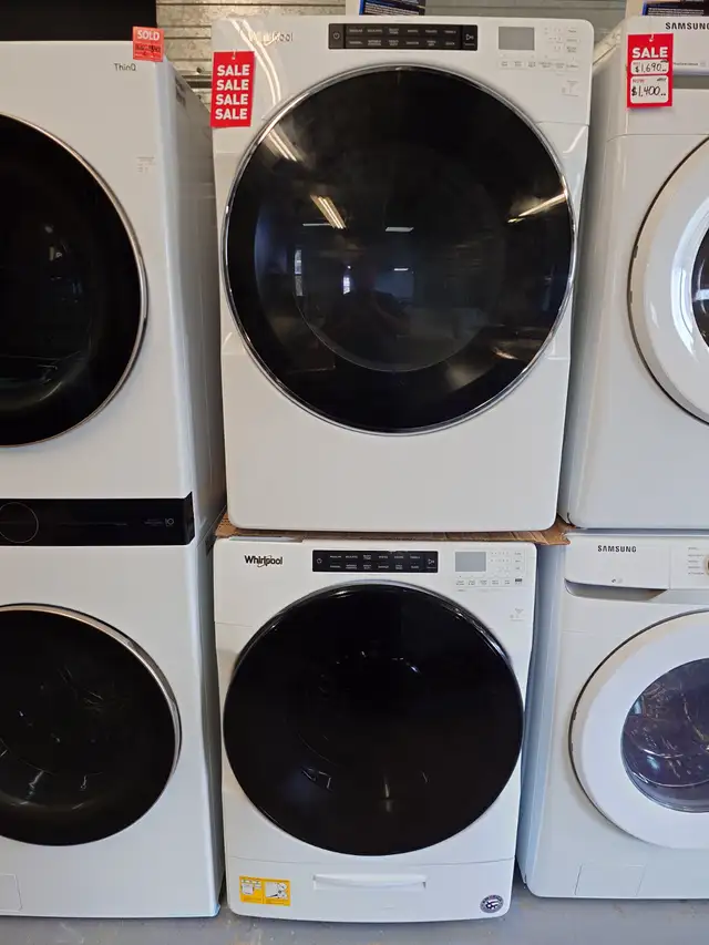 Whirlpool '27' White Front Load Washer / Dryer Set on Sale‼️