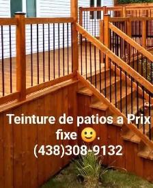 teinture de patio a prix fixe avec photos